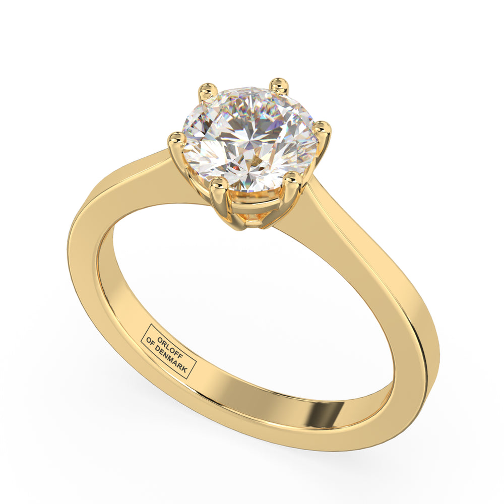 Ariel Solar-Grown Solitaire Ring in 14K gold with lab-grown diamond
