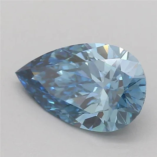 0.74ct Pear Natural Diamond (Blue, Clarity VVS2, Cut EX, IGI)